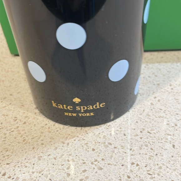 Kate Spade NIB Black and White Polka Dot Tumbler & Thermal Mug Set - Picture 5 of 5